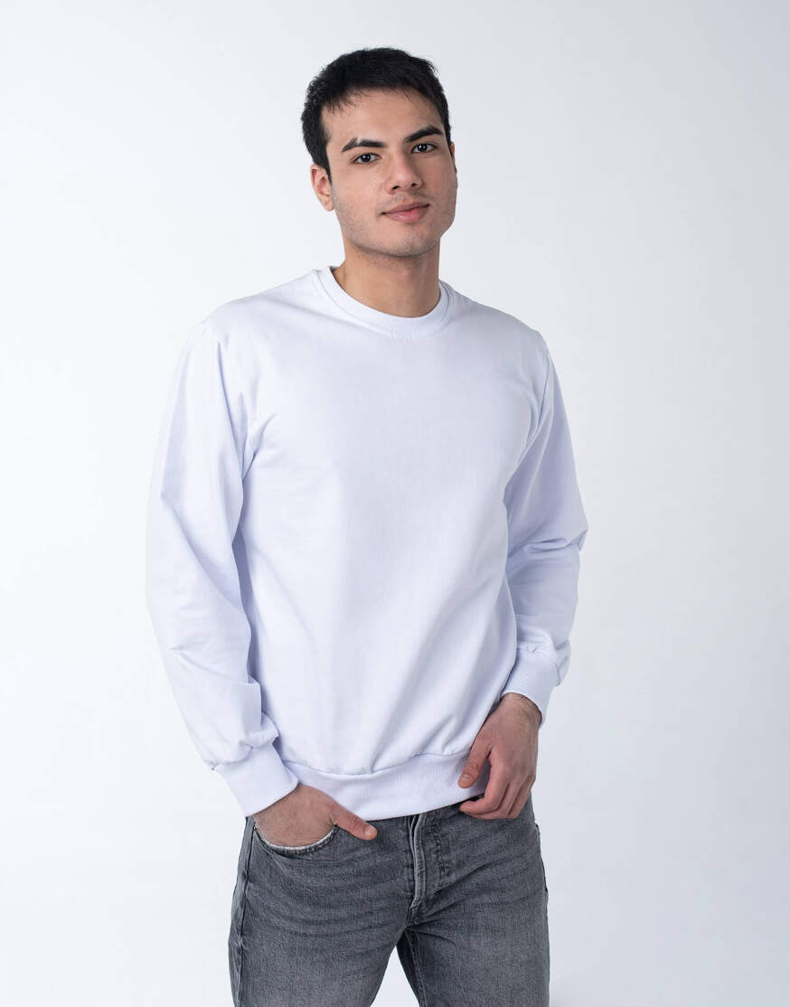 Белый свитшот мужской оптом