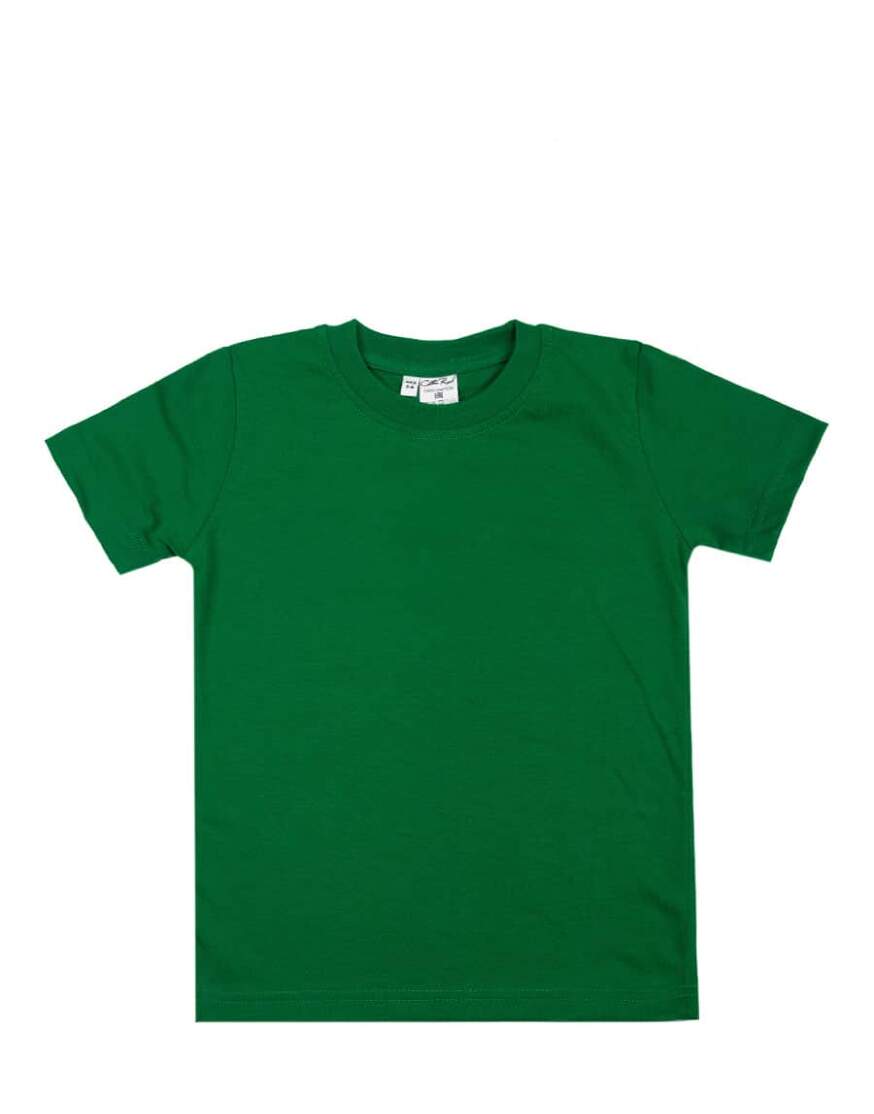 Зелёная детская футболка оптом